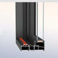 Fenêtre de balcon en aluminium avec moustiquaire coulissante à rupture de pont thermique à double vitrage horizontal moderne EBON