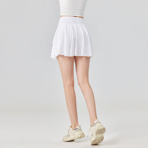 تنورة تنس نسائية بطيات مخصصة مع 3 جيوب للجولف مطاطية عالية الخصر تنورات تنورة للنساء تمارين رياضية كاجوال - Product Image 6