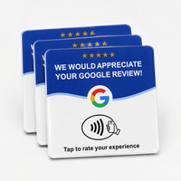Carte NFC Métallique Personnalisée pour Avis Google, RFID Haute Fréquence Programmable et Réinscriptible, Étiquette NTAG215, Code QR, Logo, Support de Tap pour Avis