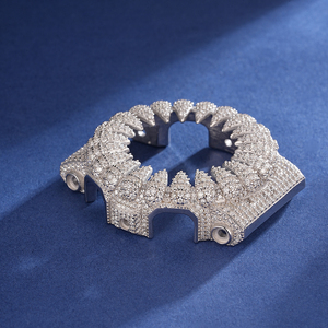 मोइससानाइट वॉच केस में 925 सिल्वर ग्शॉक मोइससानाइट बेज़ेल बनाम मोइससानाइट डायमंड GA-100 क्लैव - Product Image 6