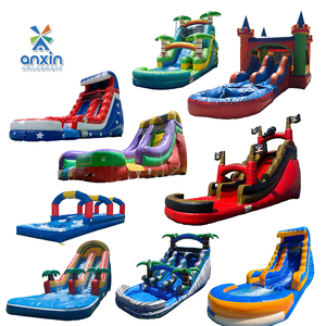 Toboggan aquatique gonflable de qualité commerciale géant avec piscine à jets d'eau pour enfants et adultes, équipement de parc d'attractions extérieur, PVC haute résistance - Product Image 6