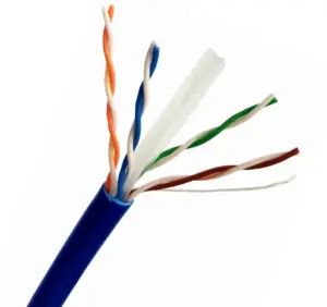 كابل شبكة cat5 cat6 أفقي منخفض الجهد زوج ملتف يجتاز اختبار كابل ftp UTP cober PVC كابل 305 متر