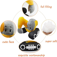 Pelleteuse personnalisée CPSIA ASTM Jouets pour tout-petits Poupée en peluche en coton pour bébé Pelleteuse personnalisée et mignonne