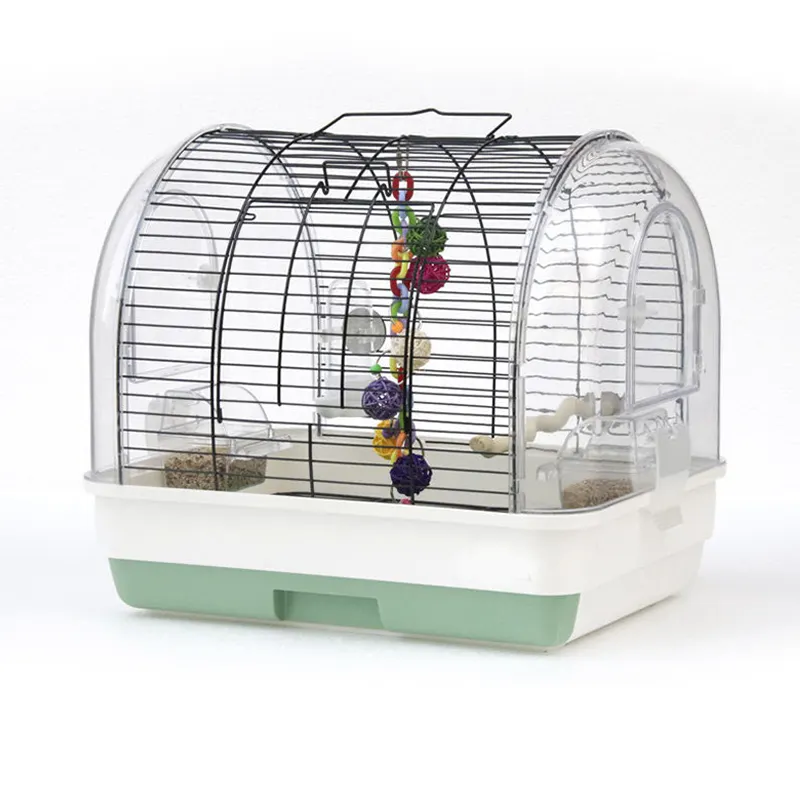 Vente en gros de petites Cages de voyage pour perroquets portables Cage à oiseaux carrée pour perroquets Cacas Aras en métal pour animaux de compagnie