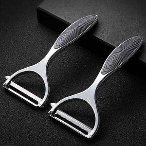 Stainless Steel Fruit Peeler 2 <b>Pc</b> <b>Set</b> With Black Handle For Kitchen Use - Product Image 3