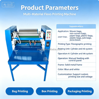 Machine d'impression flexographique semi-automatique 1 à 6 couleurs pour sacs en papier et sacs plastiques de petite taille
