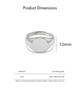 Fine Jewelry Wholesales Einfache Siegelringe Modeschmuck 925 Silver Signet Gravur ring für Herren und Damen