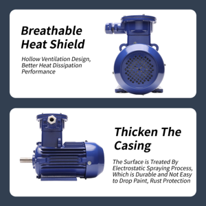 Motor Asíncrono Trifásico de CA de <span class=keywords><strong>Hierro</strong></span> Fundido a Prueba de Explosiones IE3 de 0.25HP 0.37HP 0.5HP 0.75HP 1HP <span class=keywords><strong>1</strong></span>.5HP 2HP 3HP 4HP 5.5HP 7.5HP 10HP 15HP - Product Image 3
