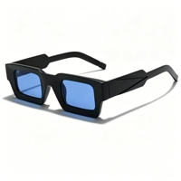 Lunettes de soleil rectangulaires unisexes SZ3202-2, monture PC, polarisées UV400, légères, noir mat, pour extérieur