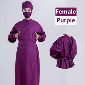 Uniformes Médicos de Alta Calidad, Modelo OEM, Uniformes de Doctor con Logotipo Personalizado, Bata de Operación Verde Oscuro Tejida, Bata de Paciente Transpirable, Uniforme de Enfermería - Product Image 3