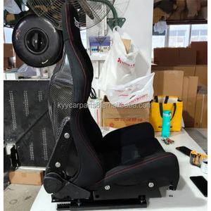 Siège sport universel en fibre de carbone à montage latéral bas en acier inoxydable chromé pour sièges baquet Recaro OMP Bride's Choice - Product Image 4