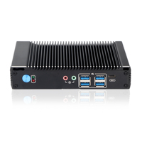 Pc keras industri Celeron N3160 Quad Core DDR3 Dual LAN tnp HD VGA Dual Display tanpa kipas Pc tertanam untuk layanan mandiri Kisok