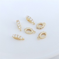 Colorfast 14k Plaqué Or Incrusté Zircon Pendentif Fermoir Connexion Fermoir pour DIY Collier Bracelet Fabrication