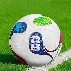 Ballon de football de qualité supérieure, <span class=keywords><strong>prix</strong></span> d'usine, pour l'entraînement des étudiants, personnalisé, cousu à la machine, pour le jeu en extérieur - Product Image 2