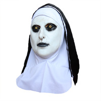 Halloween Effrayant Nonne Masque Fête Grimace Prop Conjuring 2 Sorcière Latex Couvre-chef