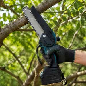 Mini Motosierra Inalámbrica de 20V con Barra Guía de 6 Pulgadas, Motor con Escobillas, Sierra de Podar Portátil para Jardín, Corte de Madera, Bricolaje e Industrial - Product Image 3
