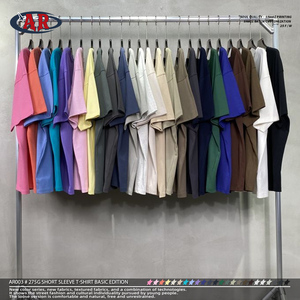 綿100% オーバーサイズ ドロップショルダー 275g 24色展開 ユニセックス ベーシックアイテム ラウンドネック 半袖Tシャツ - Product Image 4
