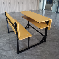 Table et banc double modernes pour étudiants du Moyen-Orient – Confortables et durables pour salles de classe, maisons et bureaux