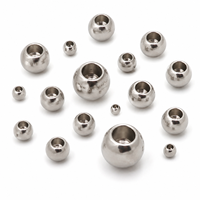 Perles rondes demi-trou en acier inoxydable pour bijoux DIY, dimensions personnalisées OEM, composant d'espacement plaqué, personnalisable ODM