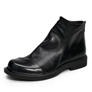 Nouvelles bottes en cuir véritable à semelle épaisse et à tige haute, tendance hiver, très vendues - Product Image 5