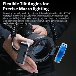 Godox MF-T76 Macro Twin Flash TTL HSS 2.4G sans fil 76Ws Flash portable pour appareil photo - Product Image 2