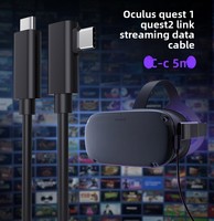 Cable USB 3.1 Gen1 Tipo C a C de 16 Pies (5 Metros) y 3 Amperios, Carga Rápida de 5 Gbps, Cable de Conexión en Ángulo Recto para Auriculares VR, Cámara, Teléfono Móvil