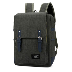 Custom Leisure and Fashion Canvas <b>Backpack</b> with Polyester Lining and Zipper Closure - Product Image 5