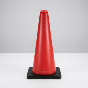 Cono de Entrenamiento Rojo con Base Cuadrada Negra, Duradero, Sólido, Ecológico, Resistente al Agua, Plegable, Equipo de Fútbol, Estilo Clásico - Product Image 4