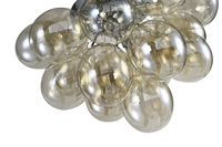 Lustres en verre multicolores personnalisés pour plafond, boules de verre soufflé de luxe, globe en verre coloré, luminaire suspendu rond