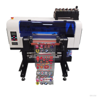 Nueva Impresora UV DTF con Cabezal de Impresión Daul XP600 y Cabezal de Impresión Epson, Impresora Automática Todo en Uno A3+ de Escritorio para Calcomanías con Laminador