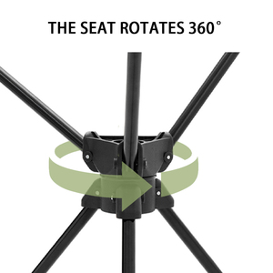 Outdoor camping rotating three-legged <b>stool</b> aluminum alloy <b>folding</b> chair ultra-light portable fishing <b>stool</b> mountaineering campi - Product Image 3