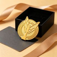 Épinglette commémorative personnalisée en feuille d'or avec motif blé, en métal moulé, en relief 3D, pour collection de souvenirs d'entreprise