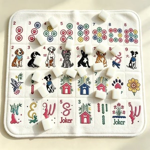 The <b>Mahjong</b> Line American <b>Mahjong</b> Pet dog themed <b>set</b>, containing a <b>set</b> of 160 <b>mahjong</b> tiles and a <b>mahjong</b> mat, an exquisite gift - Product Image 4