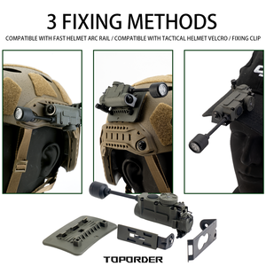 ไฟฉายติดหมวกนิรภัย Tactical Sidewinder แบบสโตรบ สีแดง/เขียว/น้ำเงิน/ขาว/อินฟราเรด ไฟฉายคาดศีรษะ IFF สำหรับล่าสัตว์ ตกปลา ไฟฉาย LED เสริม - Product Image 6