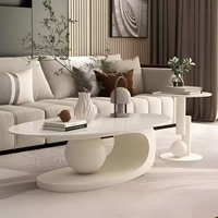 Ensemble de table basse moderne en bois écologique durable avec structure en fer, mobilier pour la maison, hôtel, appartement, salon, montage facile