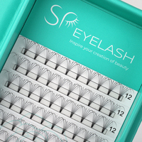 Extensions de cils pré-faites en volume SP EYELASH 5D 6D 7D, courbure C CC D DD, 0,07 mm 0,10 mm, tiges courtes, plateaux de cils pré-faits