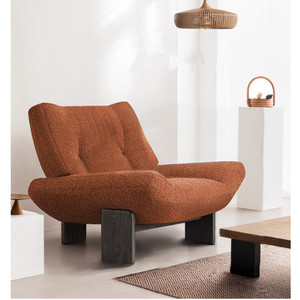 Sillón Individual Retro Wabi Sabi de Madera Maciza, Silla de Salón para Interiores, Hotel, Sala de Estar, Club, Recepción, Silla de Diseño - Product Image 2