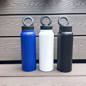 Bouteille d'eau avec support magnétique pour téléphone 24 oz, double paroi, isolée sous vide, en acier inoxydable, thermos - Product Image 1