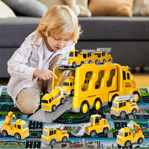 Juguete Educativo para Niños, Camión de Juguete de Plástico de Doble Capa, con Luces e Inercia, Música, para Ingeniería, Transporte, Policía, Ciudad, <span class=keywords><strong>Taxi</strong></span> - Product Image 3