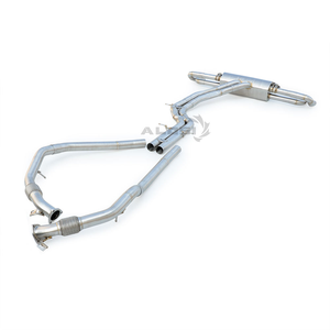 Venta al por mayor de fábrica: Kit completo de escape Catback con válvula y silenciador de acero inoxidable SS304 para Porsche Cayenne 4.0T E3 2017-2023, tubos de escape y downpipe. - Product Image 3