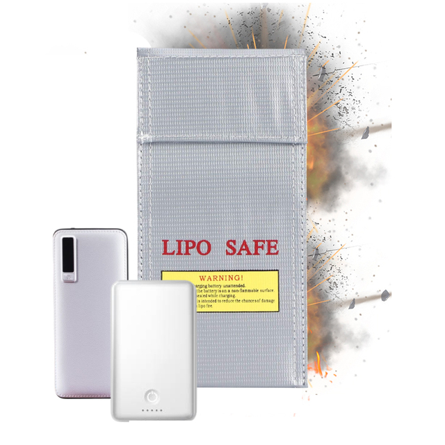 YHX Portable Mobile Power Bank Organizer Bag Fireproof and Waterproof Travel Carrying Case for Small Power Bank Charger