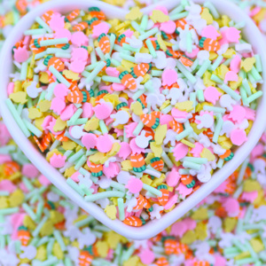 500G Pâques <span class=keywords><strong>poussin</strong></span> lapin carotte tulipe tranches polymère argile arrose tranches poussins jaunes pour Slime artisanat résine ongles charges - Product Image 4