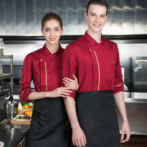 Uniforme <span class=keywords><strong>da</strong></span> Chef Traspirante Personalizzata, Abbigliamento <span class=keywords><strong>da</strong></span> <span class=keywords><strong>Lavoro</strong></span> a Maniche Lunghe, Abbigliamento Professionale <span class=keywords><strong>da</strong></span> Cucina <span class=keywords><strong>per</strong></span> Hotel, Giacca <span class=keywords><strong>da</strong></span> Chef con Logo - Product Image 4