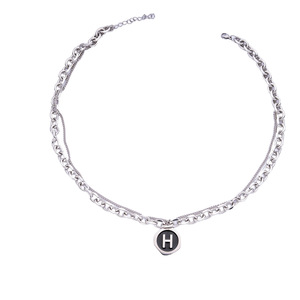 Collar Unisex de Acero de Titanio con Cadena de Bambú, Electrochapado, Resistente a la Decoloración, Sensación Premium, Estilo Hip-Hop Versátil, Joyería Más Vendida - Product Image 1
