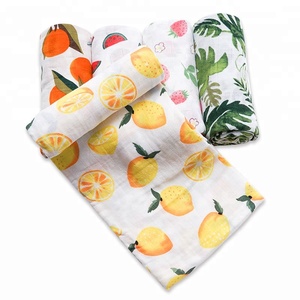Venta caliente América <span class=keywords><strong>Amazon</strong></span> algodón bambú muselina Swaddle bebé Manta - Product Image 2