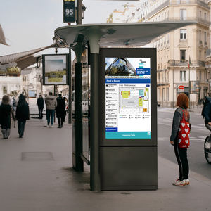 Totem Digitale Personalizzato 4K per Stazioni degli Autobus, Città Intelligenti, Segnaletica Digitale per Esterni, Pannello Pubblicitario LCD, <span class=keywords><strong>Display</strong></span> <span class=keywords><strong>Touch</strong></span> Screen, Chiosco per Menu - Product Image 1