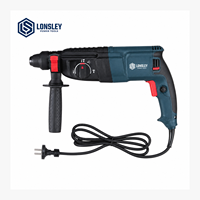 Marteau perforateur électrique LONSLEY, marteau rotatif de qualité industrielle, durable, pour la maçonnerie, le béton, le perçage des murs en briques, alimenté par une source d'alimentation