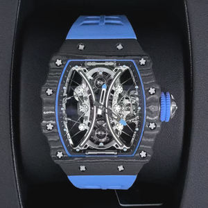 Reloj Mecánico para Hombre de Alta Calidad 53-01 Polo Tourbillon – Caja de Fibra de Carbono Tonneau, Función de Alarma, Correa de Goma, Esfera Analógica - Product Image 1