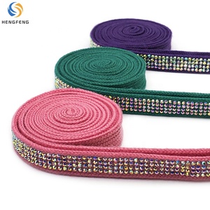 Cordón Plano Brillante con Pedrería, Cordón de Poliéster con Cristales y Diamantes para Sudaderas, Bolsos y Accesorios de Ropa - Product Image 3