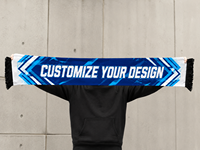 Écharpe personnalisée avec impression double face, écharpe de supporter personnalisée pour le sport, les événements de club, les cadeaux promotionnels et les fêtes